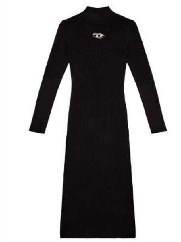 M Zary B Ribbed Knit Long Dress Black - DIESEL - BALAAN 2