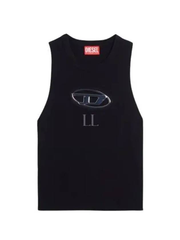 M Onerva Logo Plaque Cut Out Sleeveless Black - DIESEL - BALAAN 2