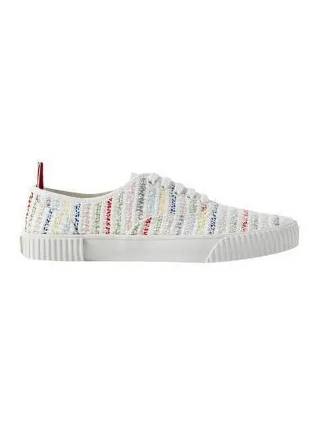 Trimmed tweed sneakers white MFD201A F0262 - THOM BROWNE - BALAAN 1