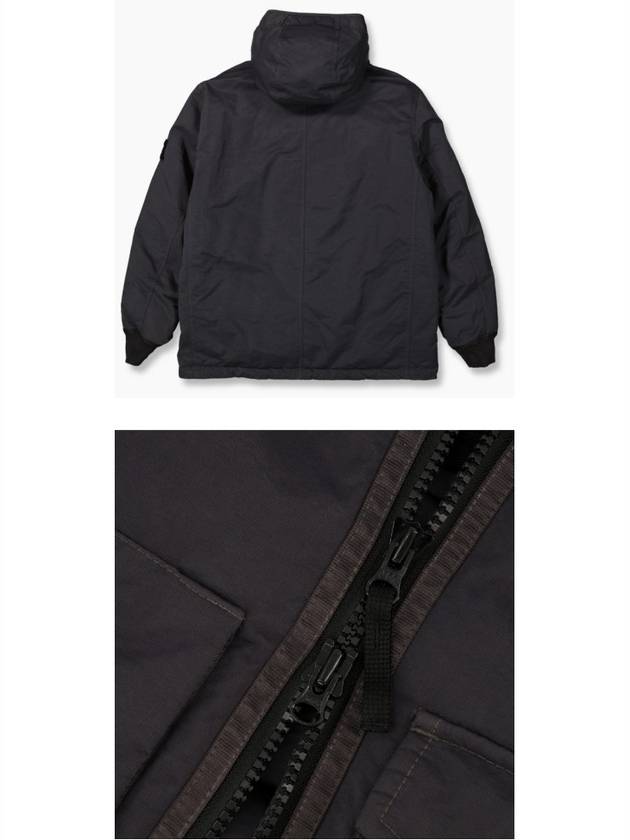 Opaque Nylon Twill Down Padded Dark Grey - STONE ISLAND - BALAAN 6