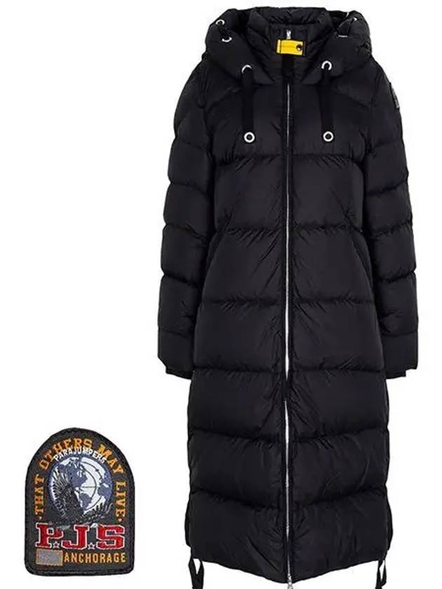 Black Panda Hooded Duck Down Jacket PW PUE L31 0541 1208740 - PARAJUMPERS - BALAAN 1