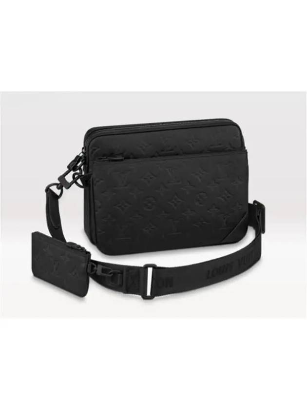 Trio Monogram Leather Messenger Bag Black - LOUIS VUITTON - BALAAN 2