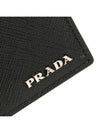 Saffiano Leather Card Wallet Black Baltic Blue - PRADA - BALAAN 6