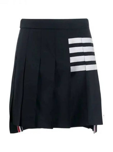 Diagonal bar wool pleated mini skirt - THOM BROWNE - BALAAN 1