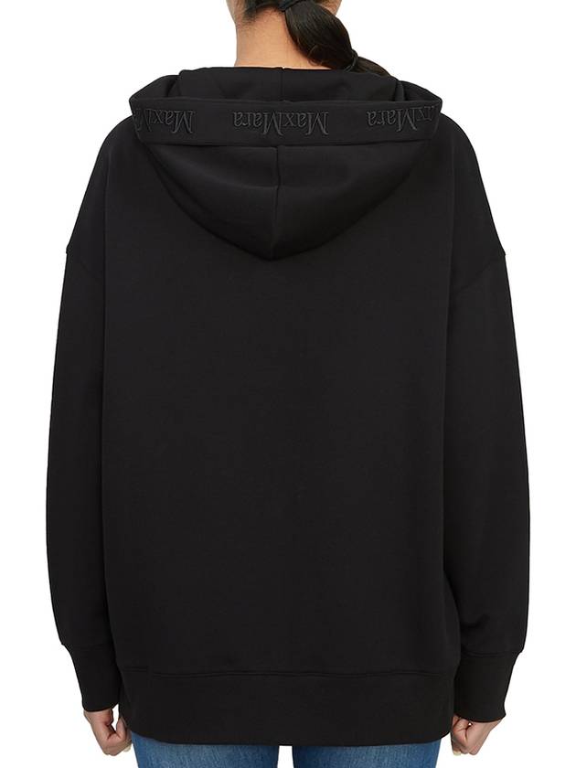 Doppia Embroidery Logo Zip-Up Hoodie Black - MAX MARA - BALAAN 5