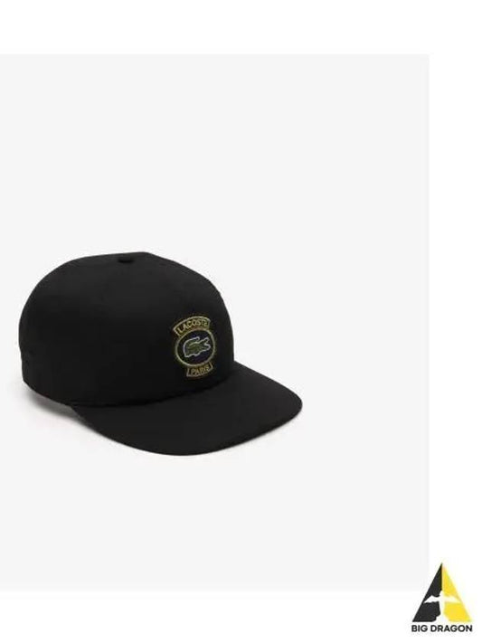 Croc Waffen Snapback Shape Ball Cap Black - LACOSTE - BALAAN 1