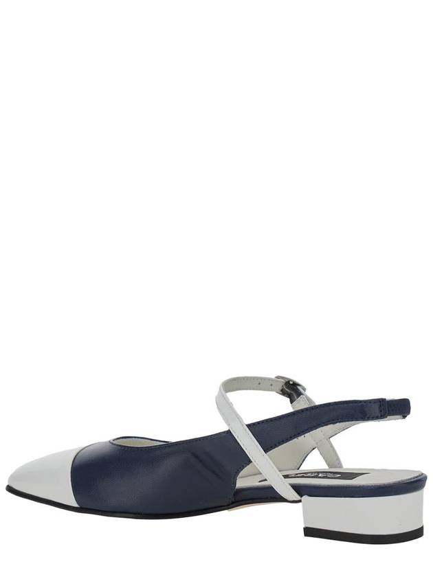 'Oceano' Blue Slingback Ballet Shoes With Contrasting Toe In Leather Woman - CAREL - BALAAN 3