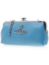 Nappa Thin Line ORB Frame Chain Long Wallet Blue - VIVIENNE WESTWOOD - BALAAN 3