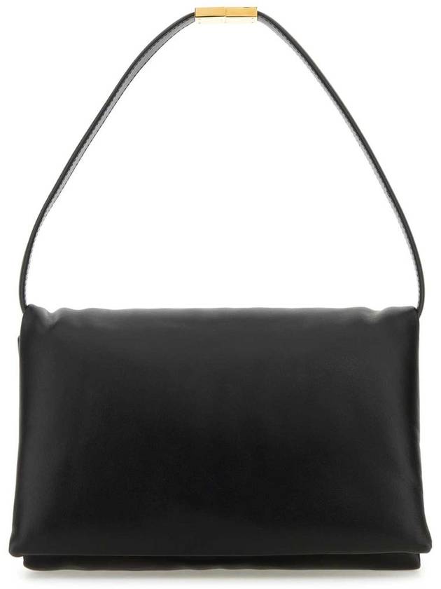 Prisma Medium Leather Shoulder Bag Black - MARNI - BALAAN 2