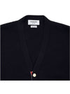 Milano Stitch 4 Bar Cardigan Navy - THOM BROWNE - BALAAN 4