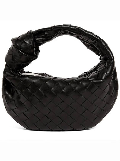 Jodie Intrecciato Small Tote Bag Black - BOTTEGA VENETA - BALAAN 2