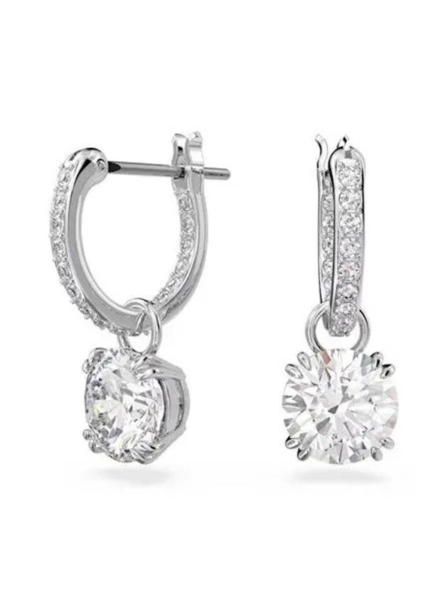 Constella Crystal Drop Earrings White Silver - SWAROVSKI - BALAAN 2