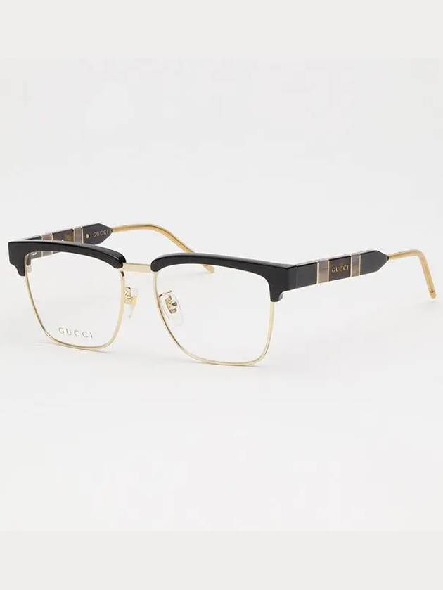 Eyewear Women's Logo Square Metal Glasses Gold Black - GUCCI - BALAAN 8