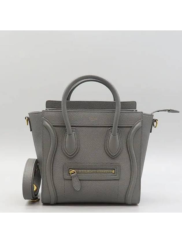 189243 Gray Calf Skin Nano Luggage Tote Bag Shoulder Strap 2WAY - CELINE - BALAAN 2