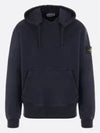 Men's Oversized Cotton Hoodie Navy - STONE ISLAND - BALAAN 1