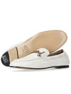 Women's Double T Leather Loafers White - TOD'S - BALAAN 4