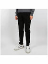 Gabardine Slim Fit Straight Pants Black - PRADA - BALAAN 3