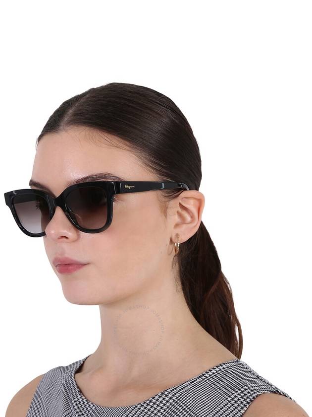 Eyewear Smoke Gradient Square Sunglasses Black - SALVATORE FERRAGAMO - BALAAN 3