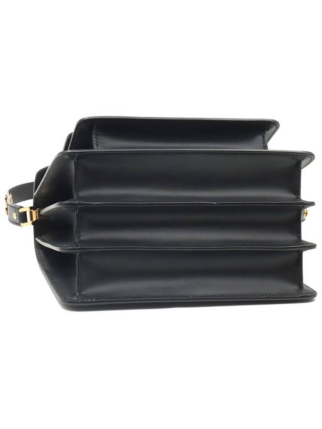 Matte black smooth calfskin gold plated trunk medium shoulder bag SBMPN09NO1 - MARNI - BALAAN 5