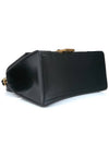 Hourglass Small Tote Bag in Shiny Box Calfskin Black - BALENCIAGA - BALAAN 6