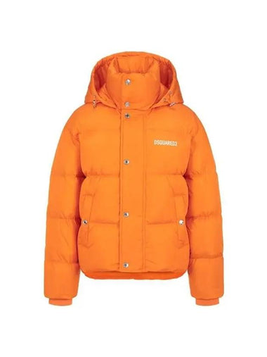 Women's logo print duck down padded jacket orange 270662 - DSQUARED2 - BALAAN 1