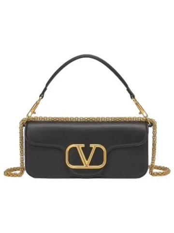 Rocco logo chain shoulder bag black - VALENTINO - BALAAN 1