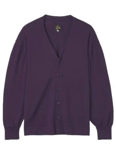 V neck cardigan purple - NEEDLES - BALAAN 1