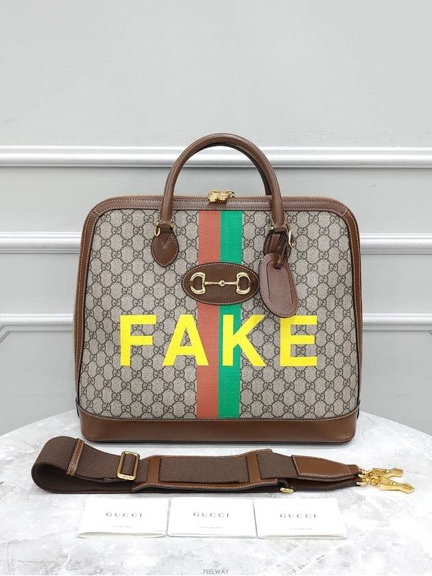 Lux You Limited Edition GG Supreme FAKE NOT Tote Shoulder Bag - GUCCI - BALAAN 9