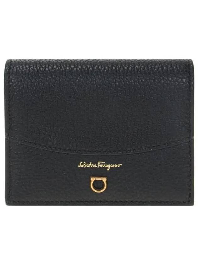 small logo bifold wallet black - SALVATORE FERRAGAMO - BALAAN.