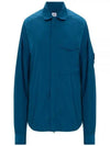 Chrome-R Pocket Over Long Sleeve Shirt Blue - CP COMPANY - BALAAN 2