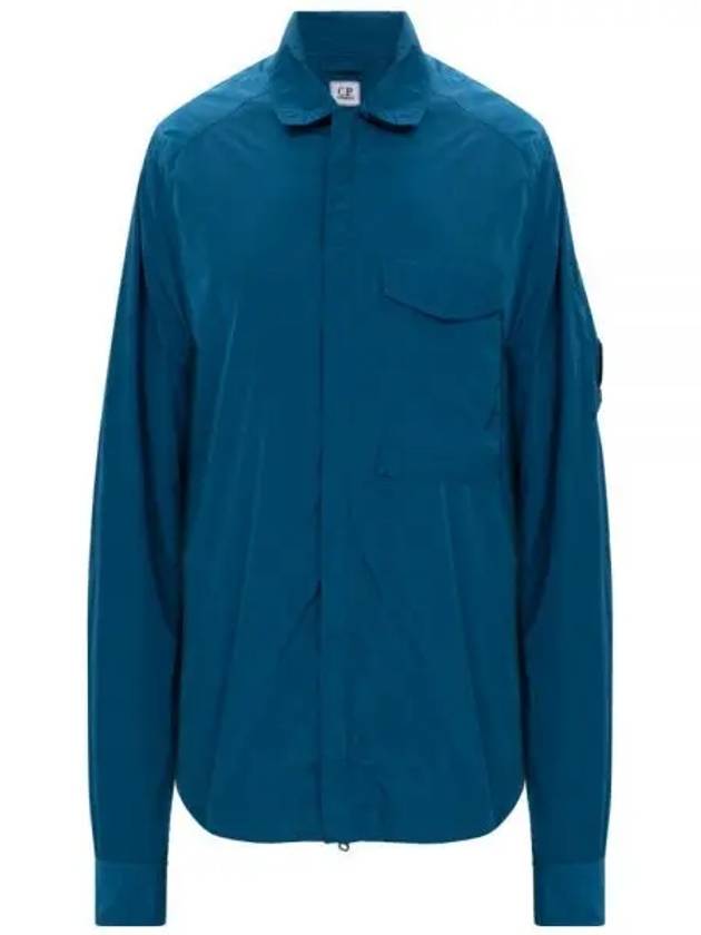 Chrome-R Pocket Over Long Sleeve Shirt Blue - CP COMPANY - BALAAN 2