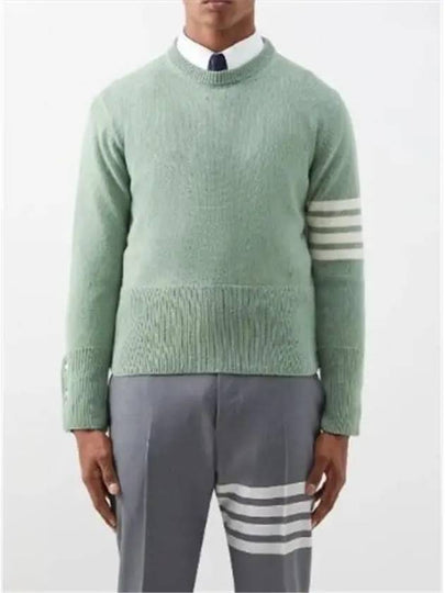 4 Bar Logo Wool Knit Top Green - THOM BROWNE - BALAAN 2