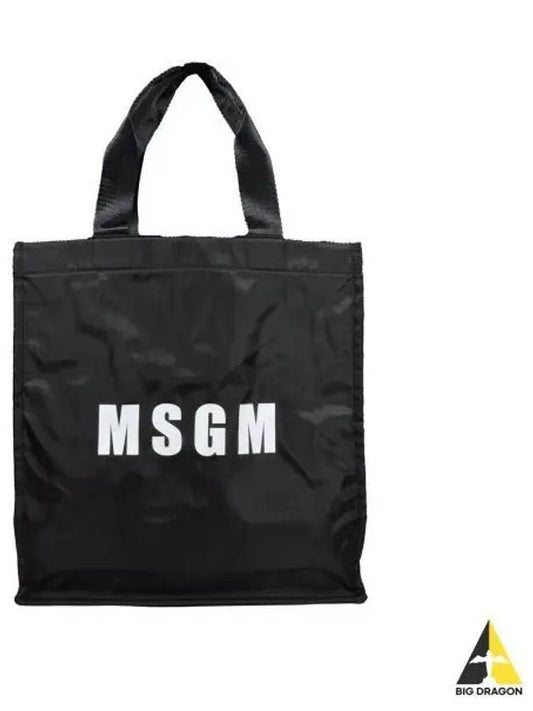 Logo Print Tote Bag Black - MSGM - BALAAN 2