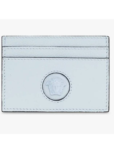 Medusa Leather Card Wallet Light Blue - VERSACE - BALAAN 1