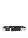 Tehorah Leather Belt Black - ISABEL MARANT - BALAAN 2