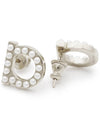 Gancini Pearl Earrings Silver - SALVATORE FERRAGAMO - BALAAN 6