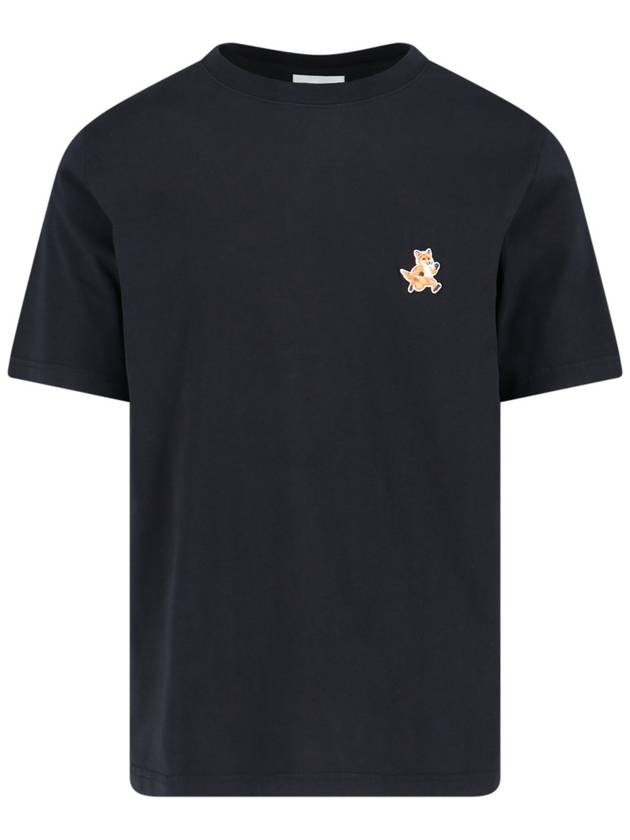 Speedy Fox Patch Comfort Short Sleeve T-Shirt Black - MAISON KITSUNE - BALAAN 2