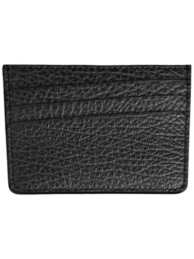 Grain Leather Stitch Card Wallet Black - MAISON MARGIELA - BALAAN 4