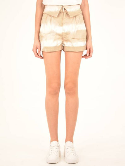 Women's Tie Dye Denim Shorts Beige - STELLA MCCARTNEY - BALAAN 2