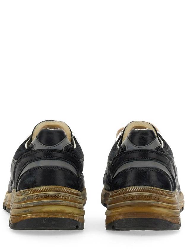 Dad-Star Mesh Nappa Leather Low Top Sneakers Black Ice Grey - GOLDEN GOOSE - BALAAN 3