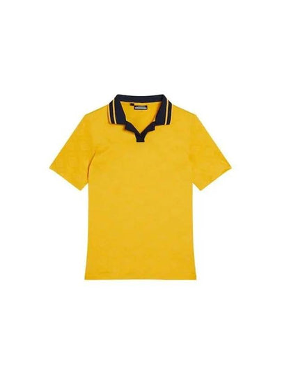 Women's Sammy Short Sleeve Polo Shirt Yellow - J.LINDEBERG - BALAAN 2