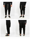 Drawstring Cropped Baggy Pants Black - RICK OWENS - BALAAN 3