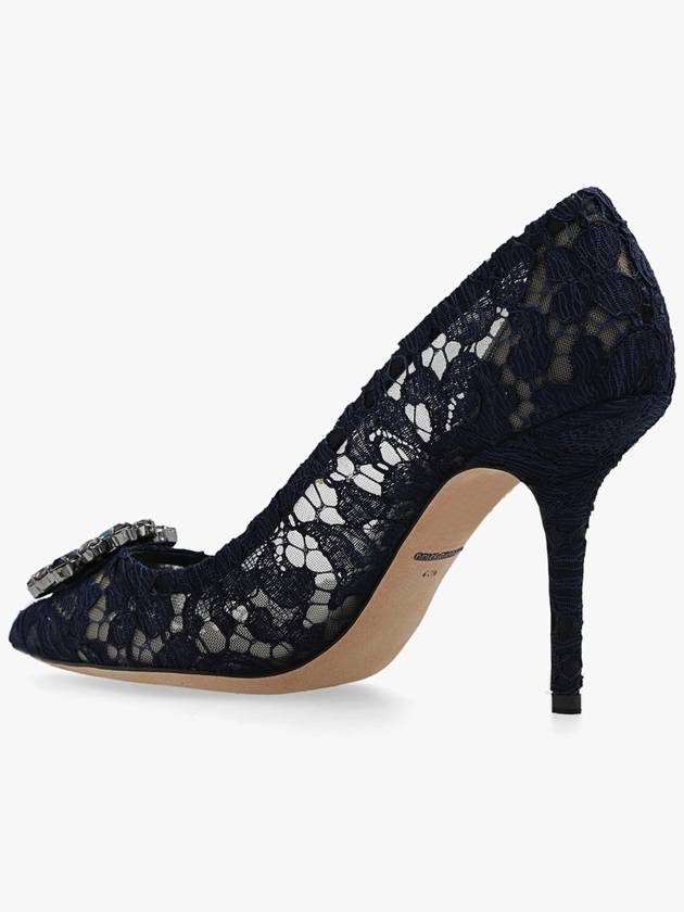 lace pumps heel navy - DOLCE&GABBANA - BALAAN 6