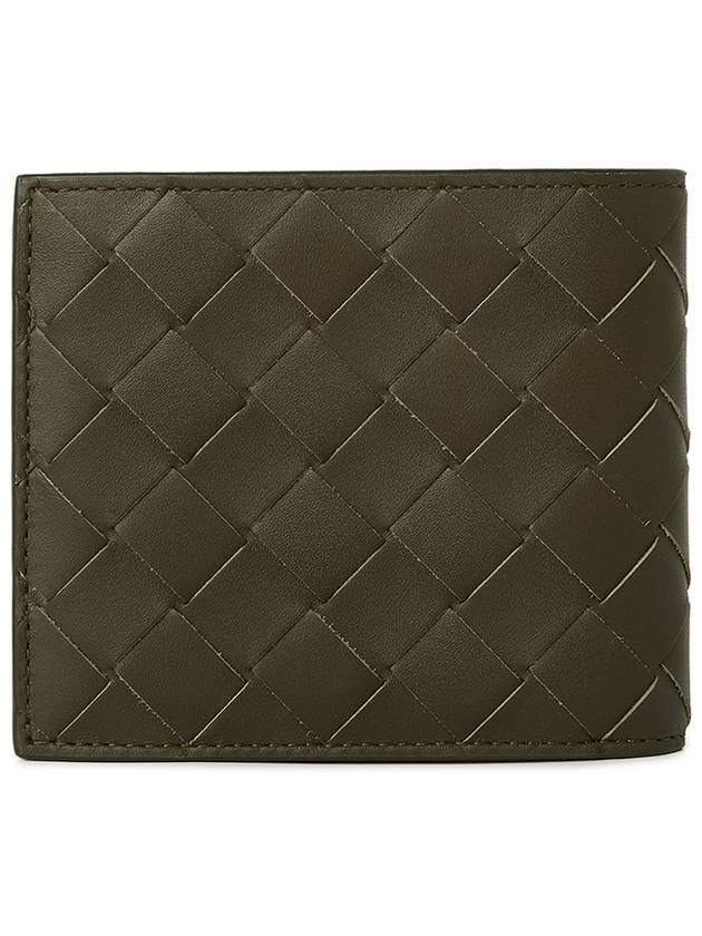 Intrecciato Bifold Half Wallet Khaki - BOTTEGA VENETA - BALAAN 3