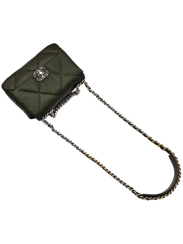 Chanel AS1160 Khaki Silver Medium 19 Bag - CHANEL - BALAAN 5