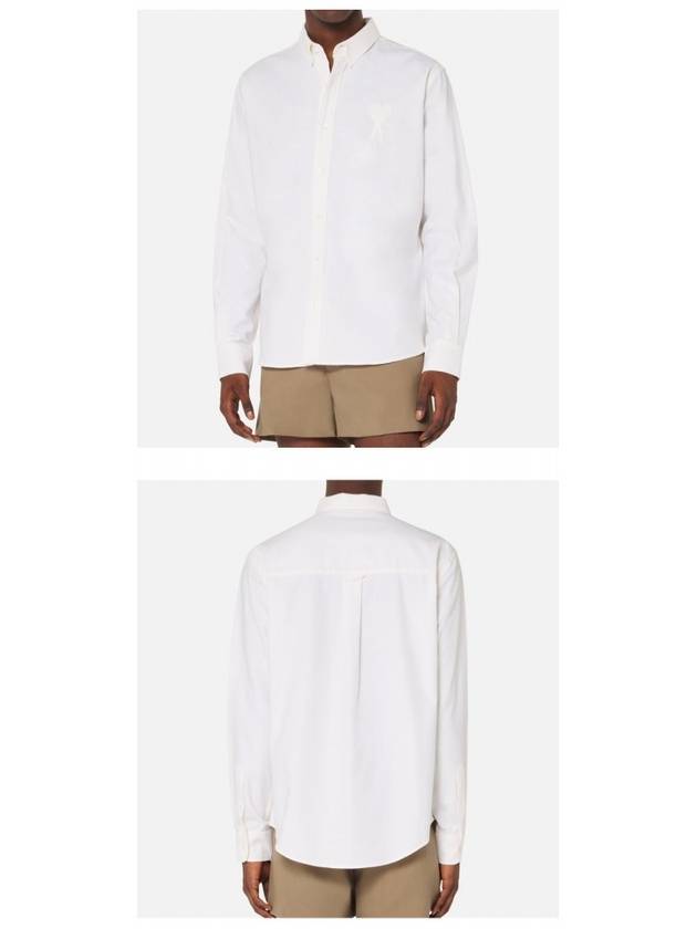 Men's Alexandre Mattiussi Long Sleeve Shirt White - AMI - BALAAN 6