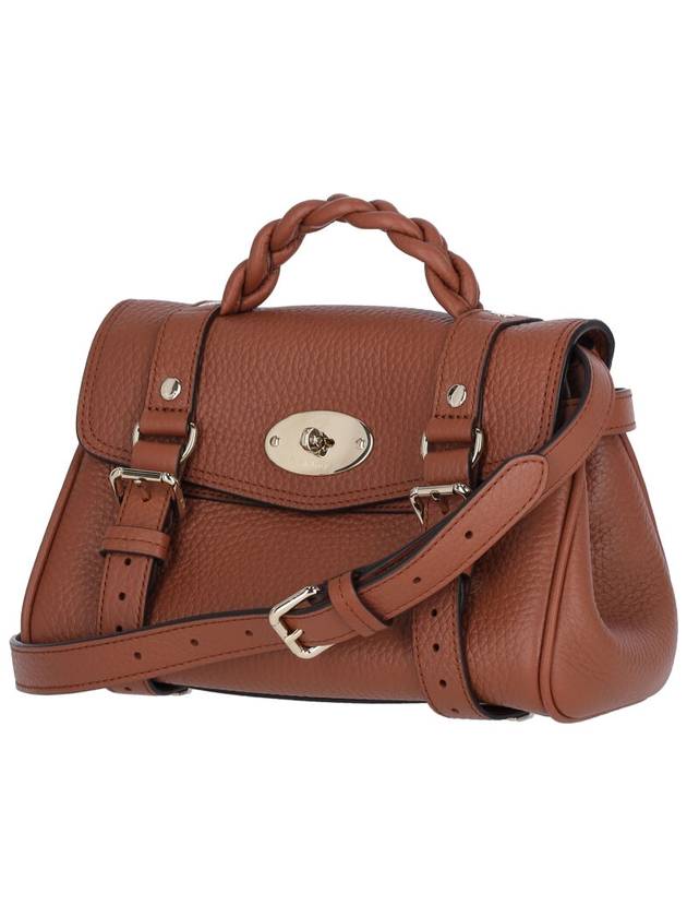 Alexa Heavy Grain Mini Tote Bag Chestnut - MULBERRY - BALAAN 3