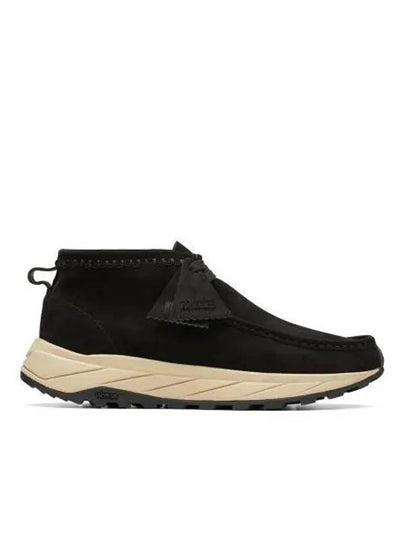 Wallabee Eden Suede Ankle Boots Black - CLARKS - BALAAN 2