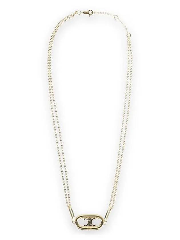 Maillon Triomphe Necklace Gold Brass - CELINE - BALAAN 3