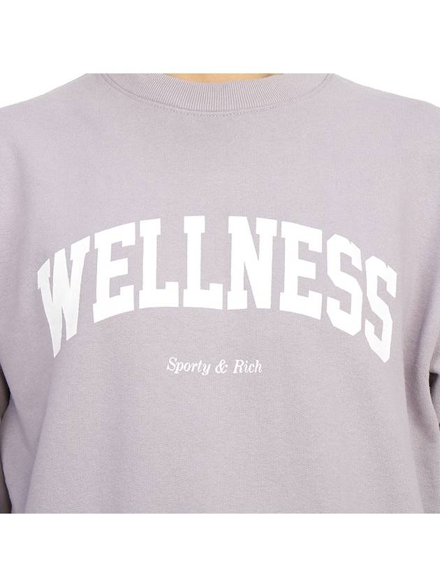 Wellness Crew Neck Cotton Long Sleeve T-Shirt Purple - SPORTY & RICH - BALAAN 9